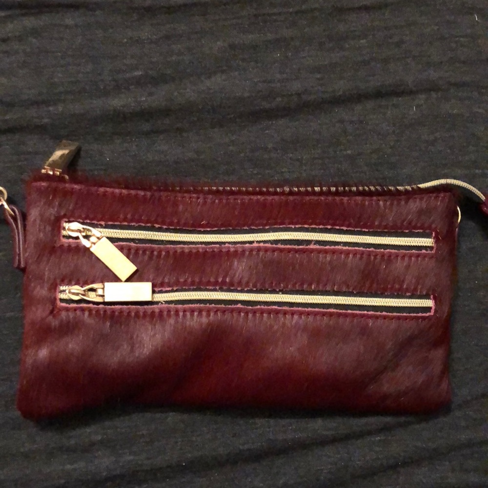 Cow hide clutch